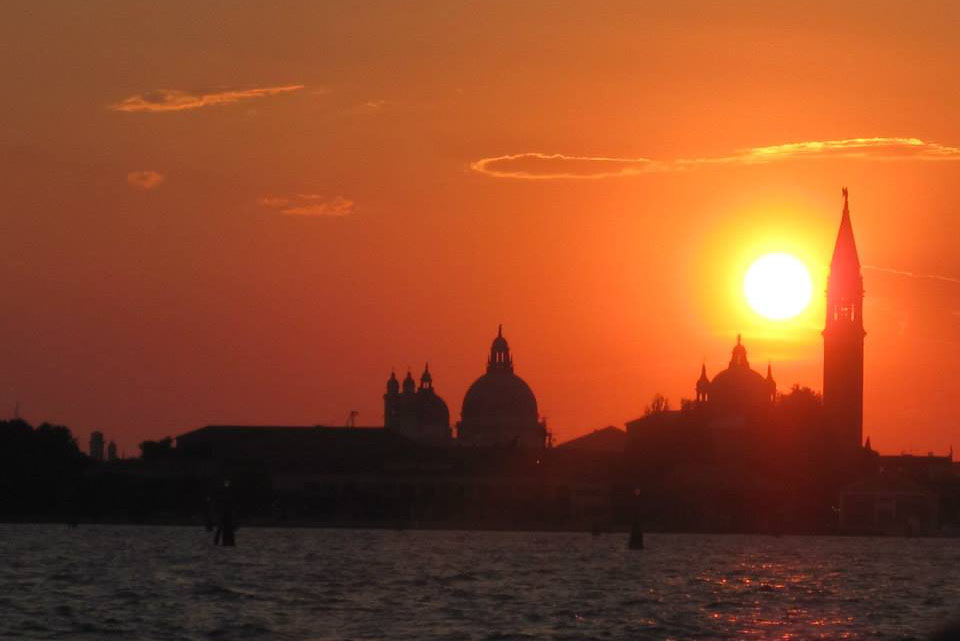A sunset in Venice